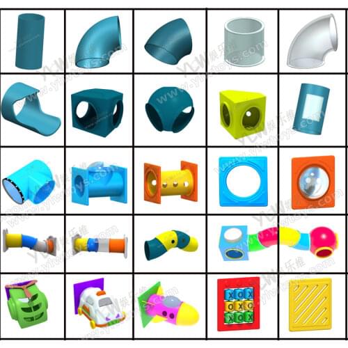 Amusement outdoor/indoor playground replacement plastic tube slides,play structure plastic accessories