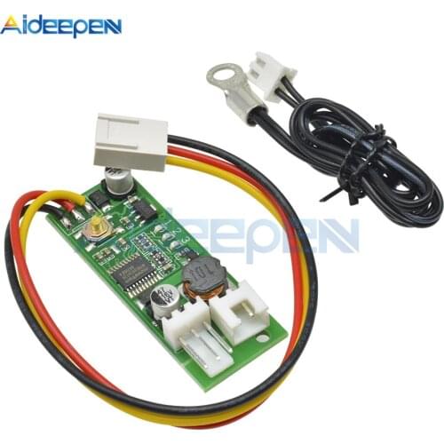 DC 12V 4 Wire PWM Fan Temperature Control Speed Controller Governor Regulator for PC Computer CPU Fan Cooler Alarm Module Board