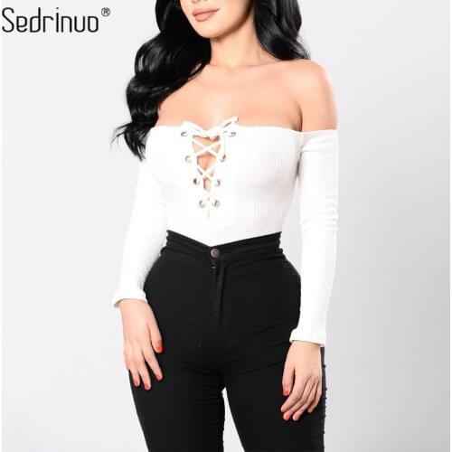 SEDRINUO Bodysuits For Women With Open Shoulders
