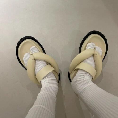 MONMOIRA Brand Design Platform Sandals Women Narrow Band Outdoor Slippers Women Chunky Heel Slides Flip Flops Dad Sandals