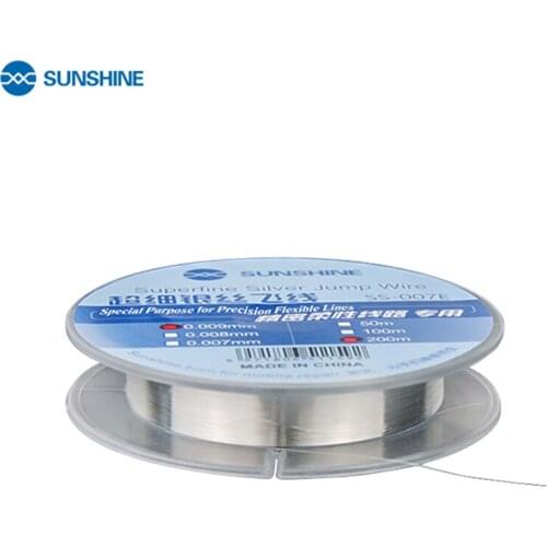 SUNSHINE SS-007E Ultra-fine Silver Wire Fly Line Flexible Circuit Dedicated 0.007mm 0.009mm Superfine Silver Jump Wire Line