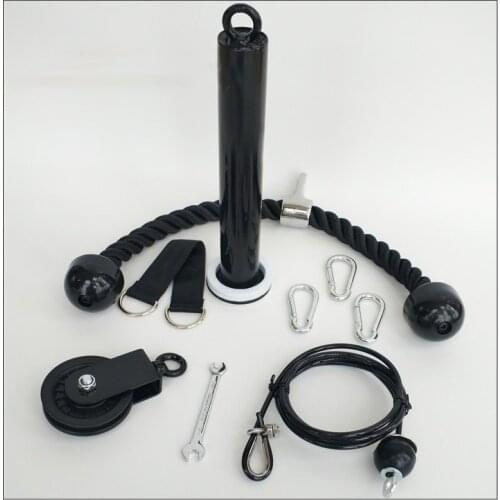 Pulley Cable Machine Attachment System DIY Modified Fitness Equipment Accessories Training Arm Biceps Triceps Blaster Workout