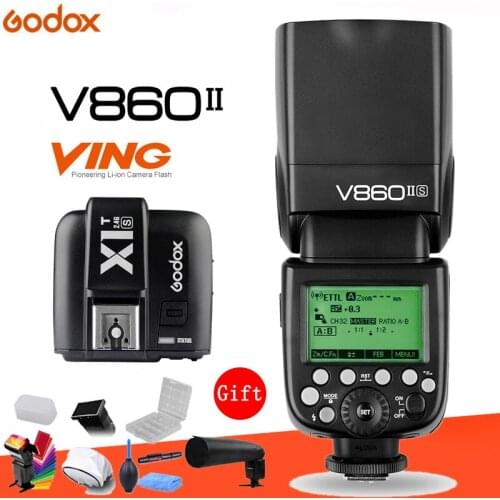 Godox V860II GN60 i-TTL HSS 1/8000s Speedlite Flash w/ Li-ion Battery + X1T- Flash Transmitter for Canon Nikon Sony Fuji Olympus