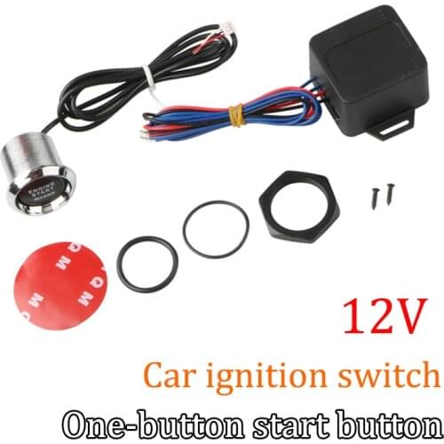 12V Red or Blue LED one-button Start Button Car Keyless Engine Start Push Button Switch Ignition Starter Kit