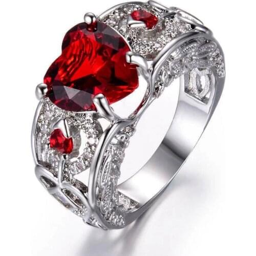 2021 Trendy Crystal Zircon Engagement Claws Design Rings For Women Female Wedding Jewelry Accessories Gift Fashion