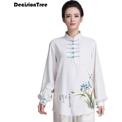 2021 chinese traditional wu shu tai clothing shaolin kung fu wing chun shirt long sleeves wing chun suit comfortable yoga set