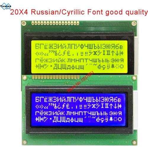 1pcs Russian cyrillic english font language 20*4 2004 lcd display module green blue LC2041