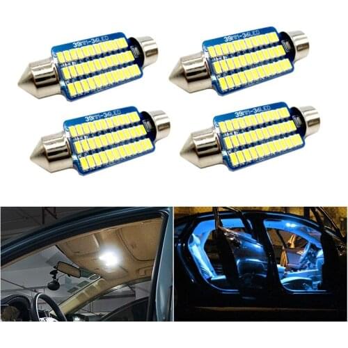 4x C5W LED CANBUS Bulb Festoon 31mm/36mm/39mm/42mm Car Interior Lights For Volkswagen Golf 3 4 5 6 Passat 3c B6 B5 Polo