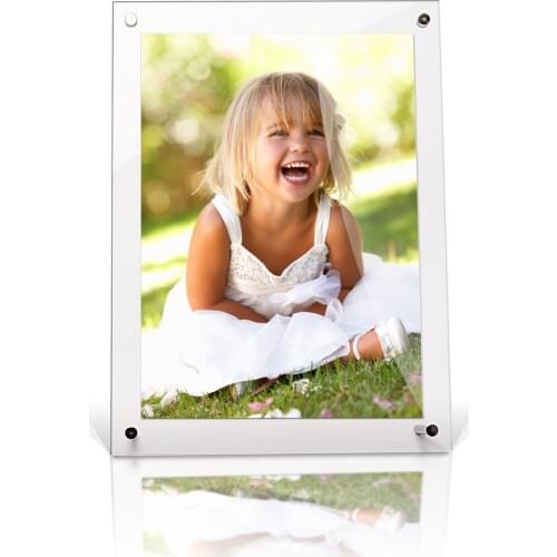 5 units/pack) Acrylic Photo Frame Desk L-Frame Base Sign Frames Holder ADS008