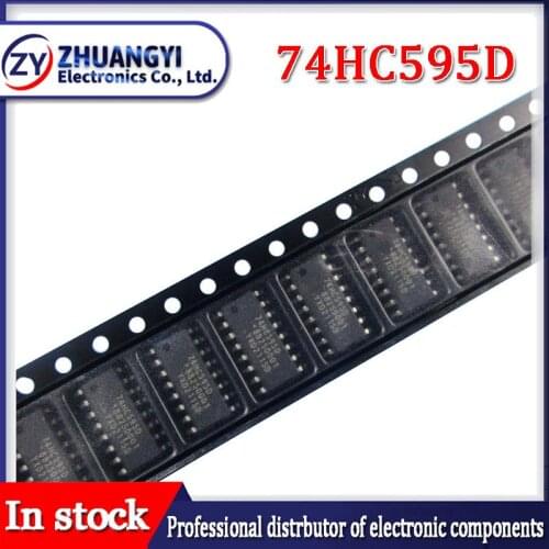 10pcs/lot SN74HC595DR 74HC595D HC595 8-Bit Shift Register Sop-16 Brand New & Original