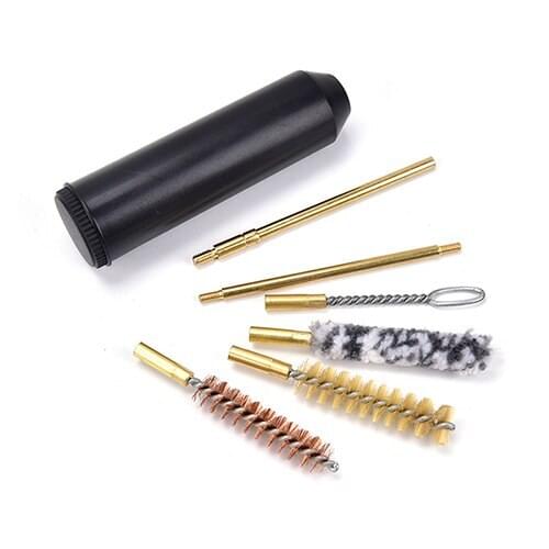 7pcs/set Professional Gun Cleaning Tools Fits Pistols Cal.38/357/9mm Pocket Size Pistol Cleaning Kit Hand Gun Rod Brush