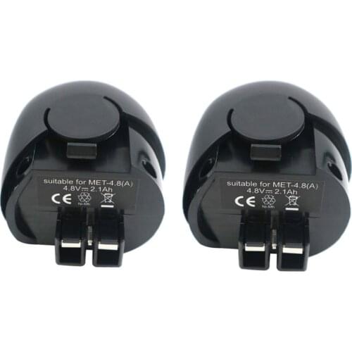 MET 4.8V 2100mAh (2PCS)rechargeable battery pack replacement model 631858000 60005952 6.31858 6.27270/1/3(MET 4.8V Battery)