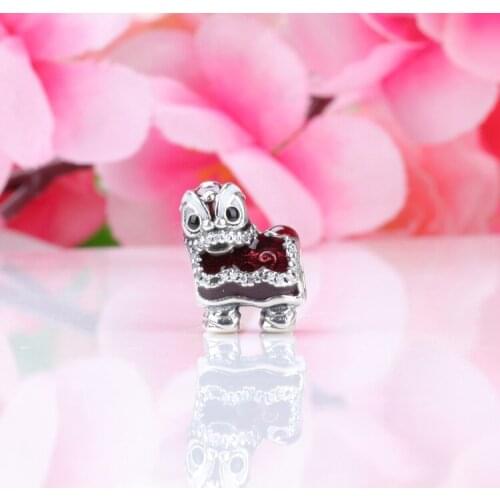 DoDoFly Genuine 925 sterling silver Chinese ethnic style oriental lion dance beads fit original bracelet DIY Jewelry