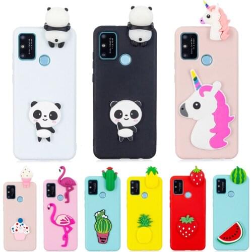 Etui For Huawei P Smart 2017 2019 2020 Case 3D Cute Panda Unicorn Cactus Silicone Phone Case on For Funda Huawei P Smart Z Case