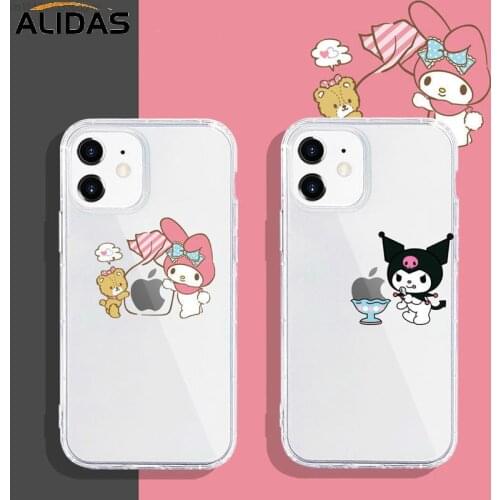 Kawaii Y2k Phone Case For Iphone 12 Mini 11 12 Pro Max 7 8 Plus X XR XS Max SE 2020 Transparent Soft Cover Kuromi 90s My Melody