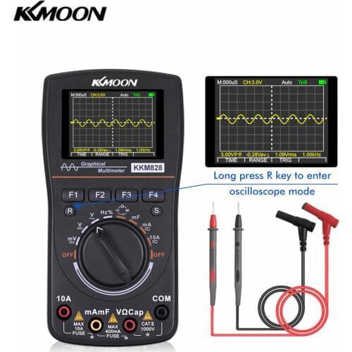 KKmoon kkm828 HD Intelligent Graphical Digital Oscilloscope Multimeter with 2.4 Inches 1MHz Bandwidth 2.5Msps Sampling Rate