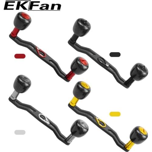 EKfan Full carbon fiber Fishing Reel Handle knob For Baitcasting 120mm Size 8x5 hole Suit For Abu & Daiwa & Shimano Reel