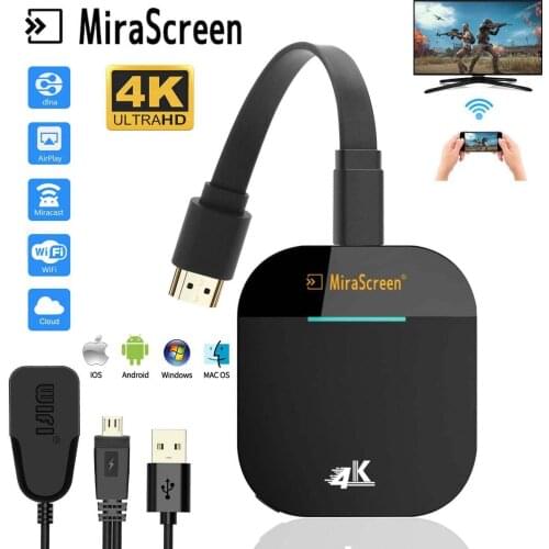 Mirascreen G5 2.4G 5G 4K Wireless HDMI-compatible Dongle TV Stick Miracast Airplay Receiver Wifi Dongle Mirror Screen
