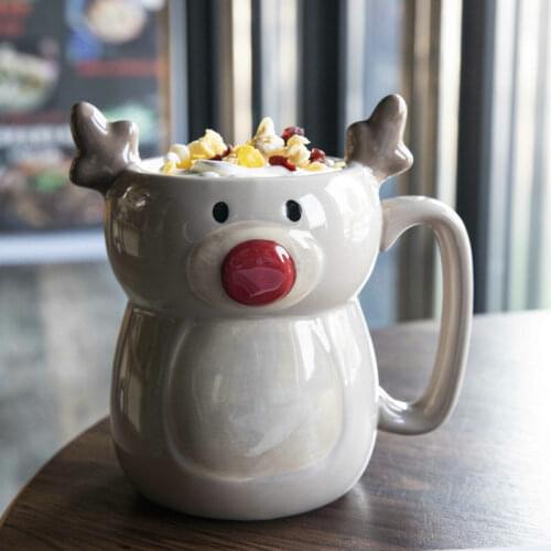 New Arrivals Elk Ceramic Mug Hand Painted Europe Style Coffee Cup Milk Cups Drinkware For Home Office Best Gift For Lovers Чашка