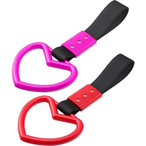 Ring Heart JDM Train Bus Handle Hand Strap Drift Charm Strap Drift Auto Accessories Car Styling