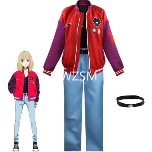Anime WONDER EGG PRIORITY Kawai Rika Jacket Same Type Kawai Cosplay Costume Red Jacket High Quality Coat Daily Outfits