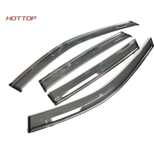 4Pcs Car Door Window Visor Wind Rain Sun Guards Visor Vent Trims For MAZDA CX-5 CX5 2017 2018 FREE BY EMS