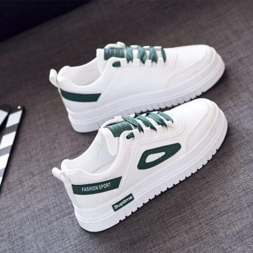 YSHUNIJ Little white shoes women 2021 spring and autumn new thick-bottomed foreign gas student shoes womens tide shoes