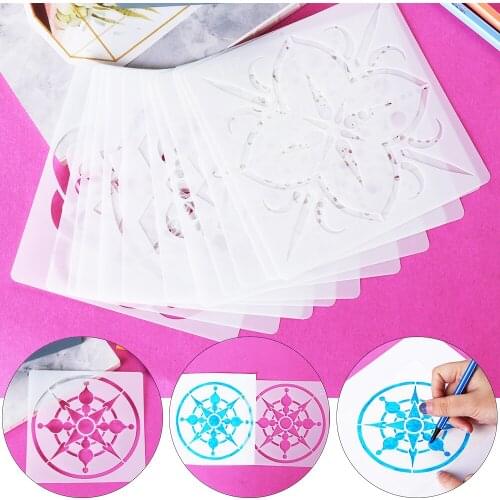 Mandala Auxiliary Layering Stencils Stamp Scrapbooking Painting Template Photo Album Decorative DIY Craft Embossing Paper Card