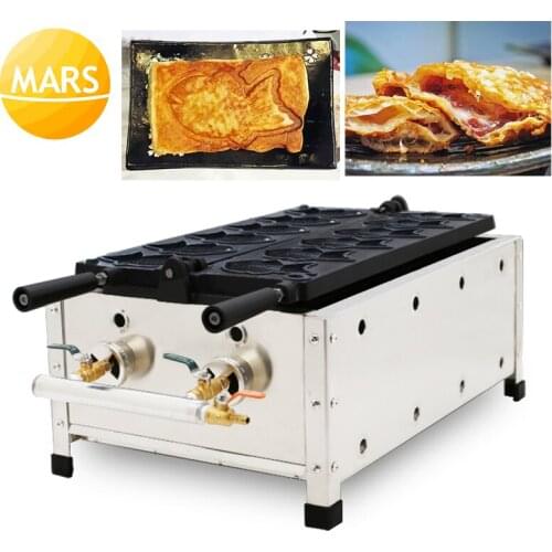 MARS Croissant Taiyaki Machine Fish Cone Maker Commercial Waffle Fish Cake Snacks Device Gas Taiyaki Maker