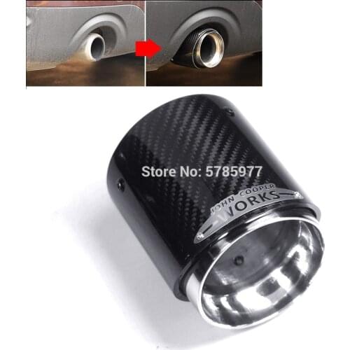 1 PCS 3K Carbon Top Quality Exhaust Muffler Tips for MINI Cooper S R55 R56 R57 R58 R59 R60 R61 F54 F56 F57 F60