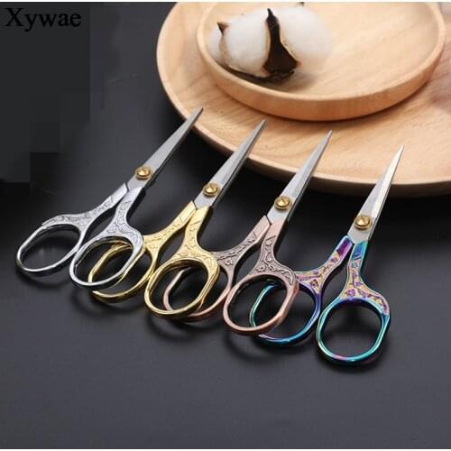 Stainless Steel Vintage Scissors Fabric Cutter Needlework Sewing Embroidery Scissors Tailor Scissor Thread Tools Sewing Shears