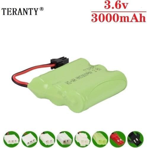 Upgrade 3.6v 3000mah NiMH Battery For Rc Toys Cars Tanks Trucks Robots Guns Boats AA Ni-MH 3.6v Rechargeable Battery Pack