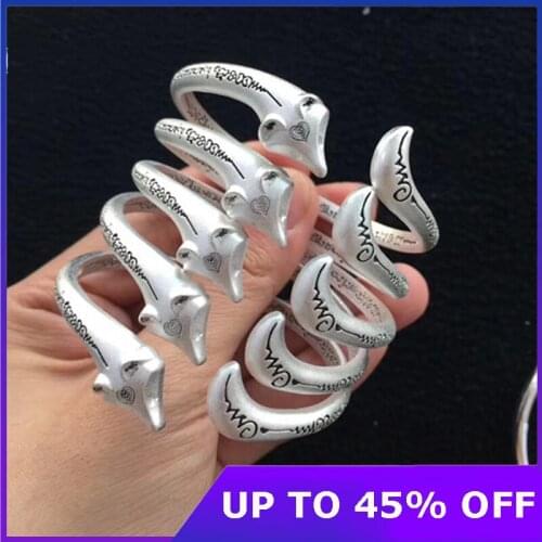 S999 pure silver small fox fashion bracelet men simple silver bracelet womens bracelet ladies silver bracelet Jewelry Gifts