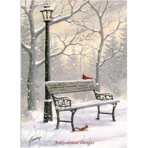 Counted Cross Stitch Kits Needlework Embrodery - Crafts 14 ct Aida DMC Color DIY Arts Handmade Home Decor - Northern Cardinal