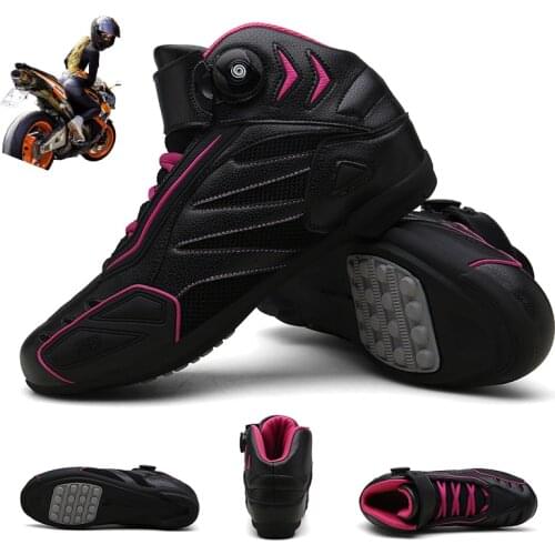 Professional Motorcycle Shoes Ladies Outdoor Riding Street Racing Road Shoes Non-Slip Breathable Motorcycle Shoes Men 36-47