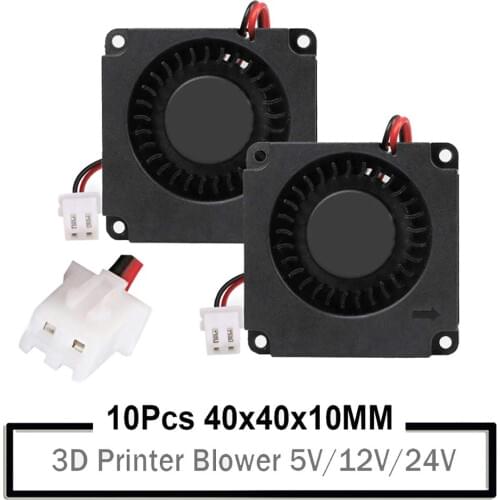 10PCS 40mm 3D Printer Fan 12V 24V 5V 4010 Blower Printer Cooling Accessories DC Turbo Blower Fan Radial Fans 40x40x10mm
