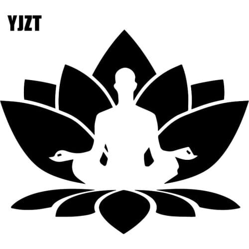YJZT 16.3X13.3CM Lotus Flower Class Decoration Car Sticker Trunk Bumper Vinyl Decals C25-0380