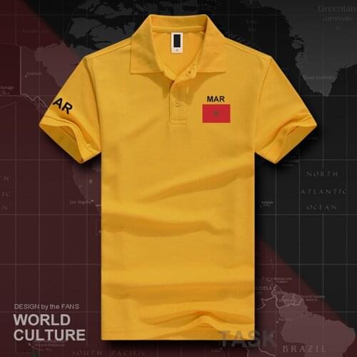 The Western Kingdom of Morocco Moroccan polo shirts men short sleeve white brands printed for country 2017 cotton nation MAR