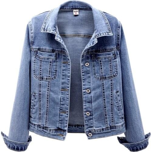 Harajuku Denim Short Jacket 2021 Women Spring Autumn New Slim Single-breasted Vintage Jeans Jacket Wild Student Women Basic Coat