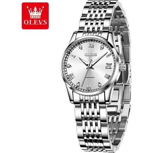 OLEVS Ladies Watch Mechanical Watch Luxury Bracelet Watch Ladies Waterproof Automatic Clock Simple Watch Relogio Feminino 6602