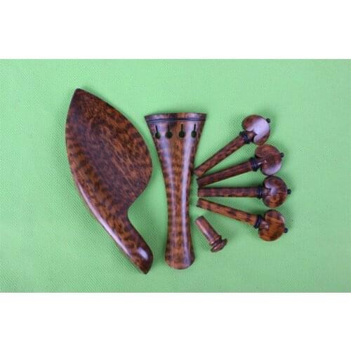 1 set of Violin Parts 4/4 top quality snake wood perfect handmade #3946