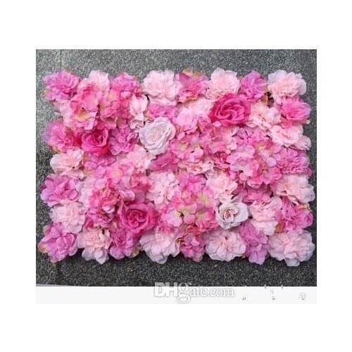 24Pcs/lot 60X40CM Romantic Artificial Rose Hydrangea Flower Wall for Wedding Party Stage and Backdrop Decoration free shipping