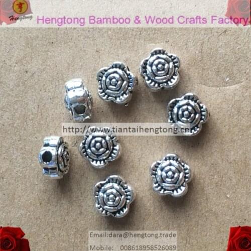 250pcs/pack antique silver plating alloy bead, 5mm metal roary beads,jewelry accessory