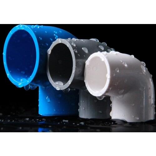 1/3/5pcs 20mm to 50mm PVC Elbow 90 Degree Pipe Fittings Plumb Connector Aquarium Adapter 3 Color