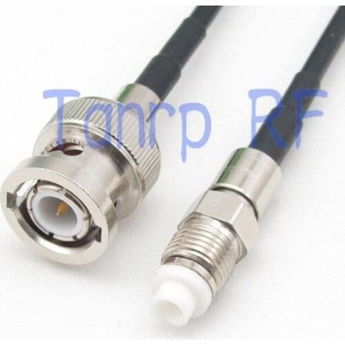 6in BNC male plug to FME female jack RF connector adapter 15CM Pigtail coaxial jumper cable RG174 extension cord
