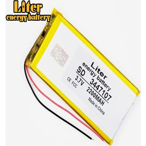 3.7V,2200mAH,3447107 Liter energy battery Polymer lithium ion Li-ion battery for tablet pc,GPS,E-BOOK;POWER BANK