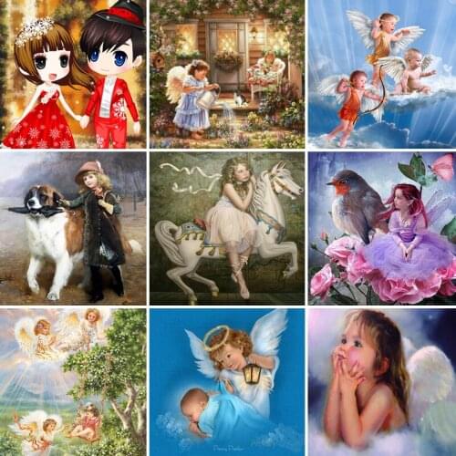 40/50/60/65 diamond painting 5D Full Square embroidery mosaic Cross Stitch Angel wings DIY Wall Sticker home Decoration festival
