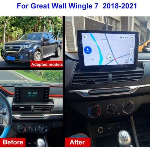 For Great Wall Wingle 7 2018 Car Radio Stereo GPS Navigator 128GB Rom Autoradio 2Din Android 11 Bluetooth Multimedia Player