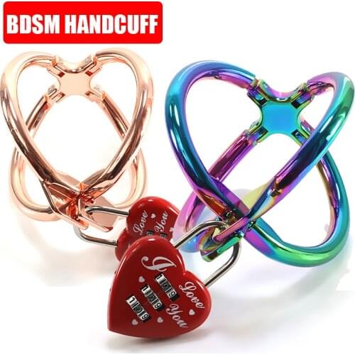 BDSM Erotic Metal Sex Handcuffs With Keys Restraint Bondage Sex Tools Toys for Couples adults Hand Cuff Hand Slave Intimate Toy
