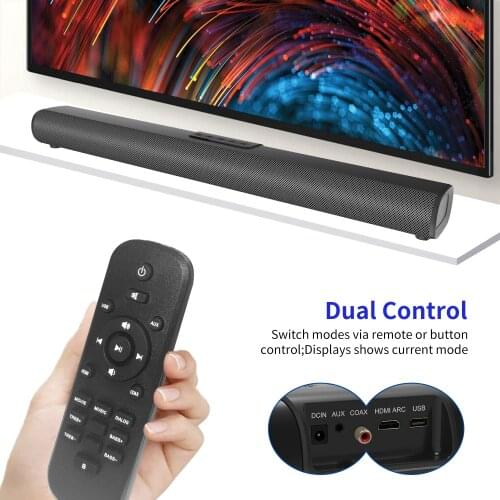 50W TV Bluetooth Speaker 3D Surround Sound Home Theater Wall Mount Sound Bar Wireless Computer Speaker HDMI/Optical Fiber/USBAUX